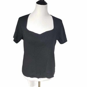 Halogen Plus size XXL Black Short Sleeve Knit Pullover Top NWT